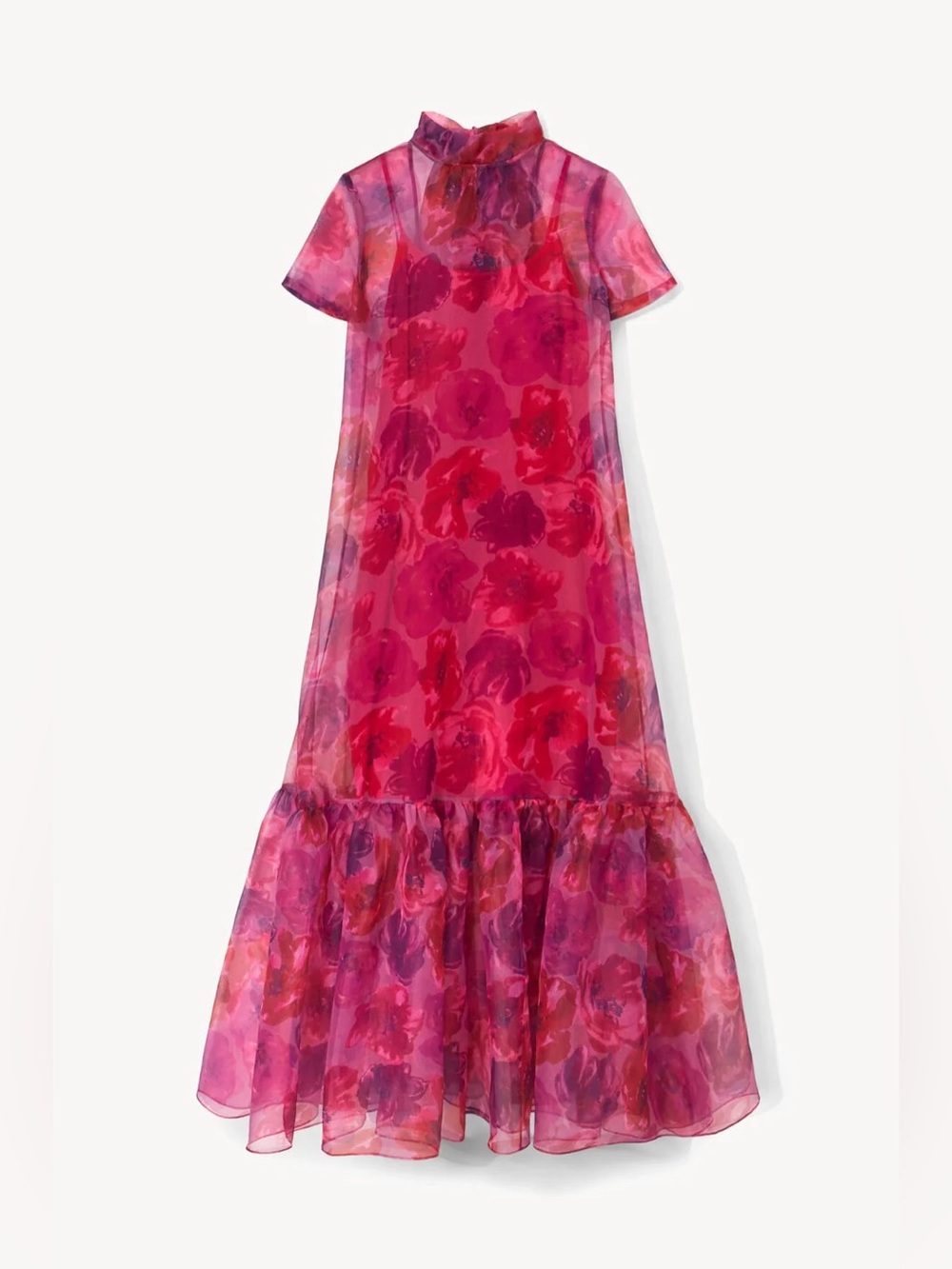 STAUD Calluna Dress | Magenta Painted Floral | XL | Excellent Condition - Picture 3 of 12